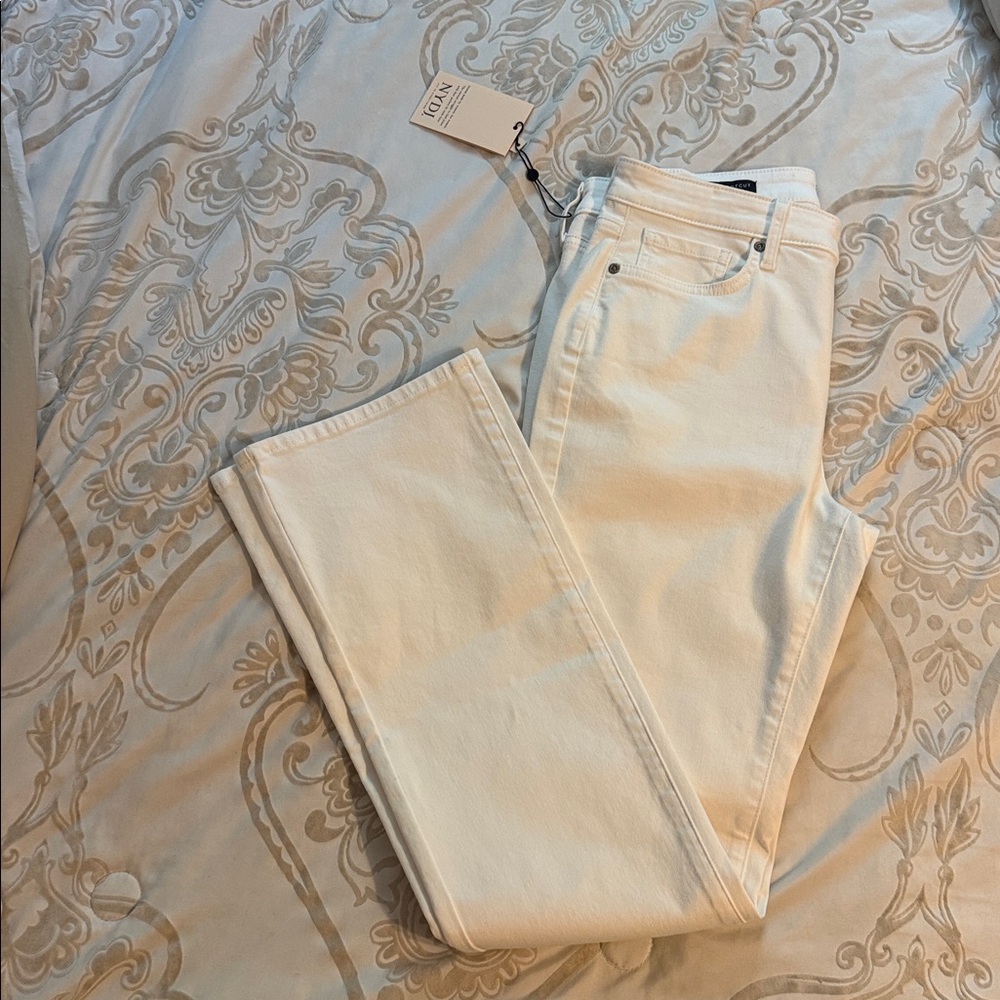 NYDJ Women’s White High-Rise Bootcut Jeans